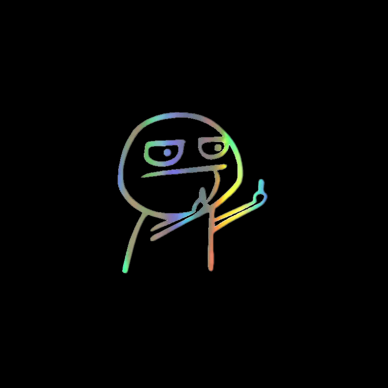 Rude Middle Finger Sticker