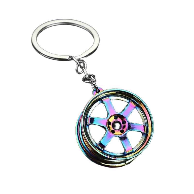 6 Spoke Wheels Keychain