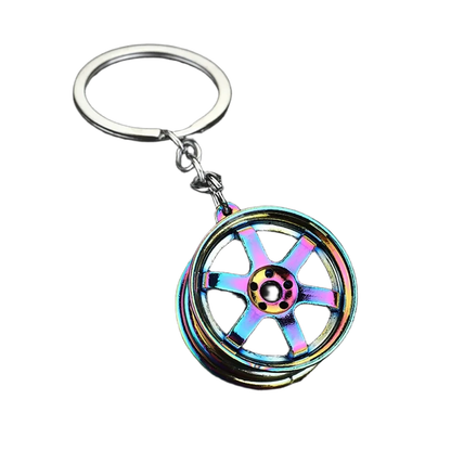 6 Spoke Wheels Keychain