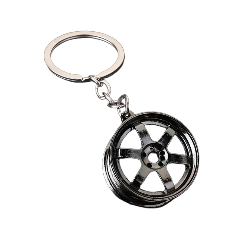 6 Spoke Wheels Keychain
