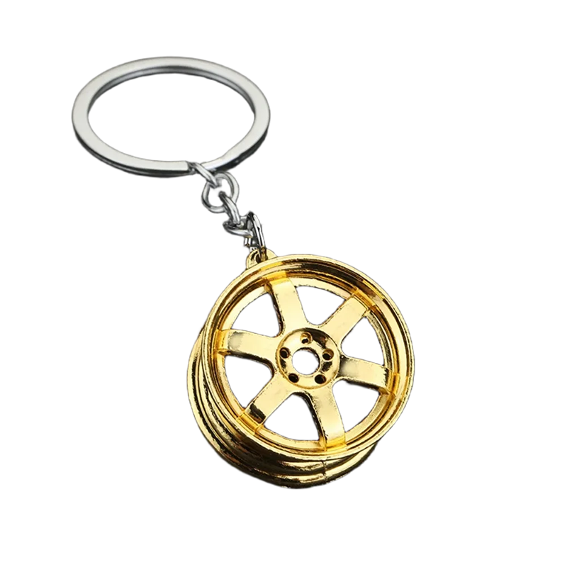 6 Spoke Wheels Keychain