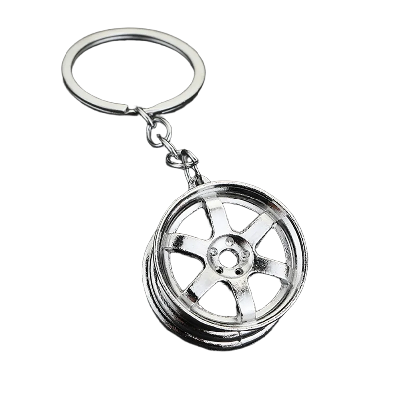 6 Spoke Wheels Keychain