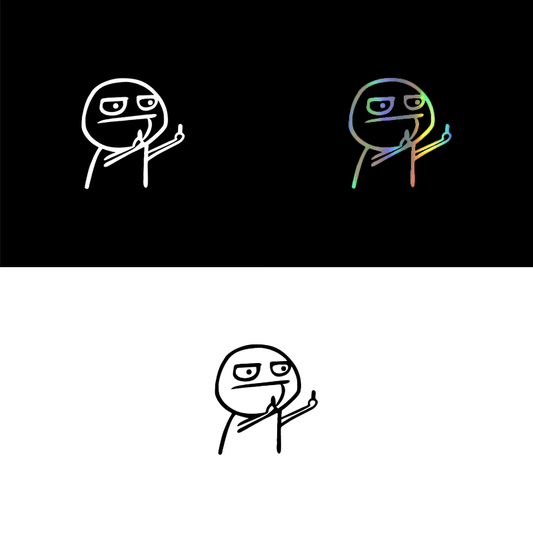 Rude Middle Finger Sticker