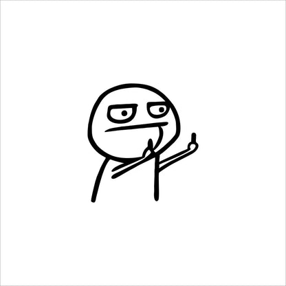 Rude Middle Finger Sticker
