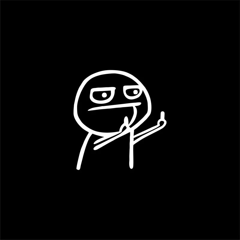 Rude Middle Finger Sticker