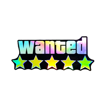 Wanted 5 Star Sticker
